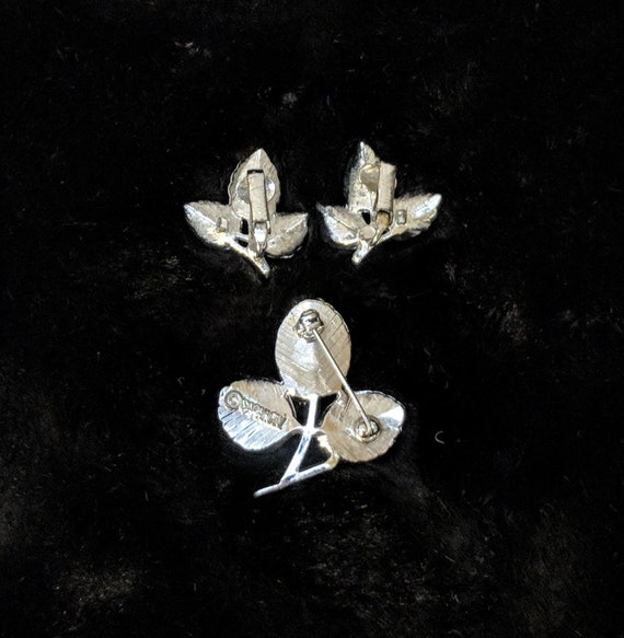 Vintage Sarah Coventry Set Brooch Earrings Leaves… - image 2