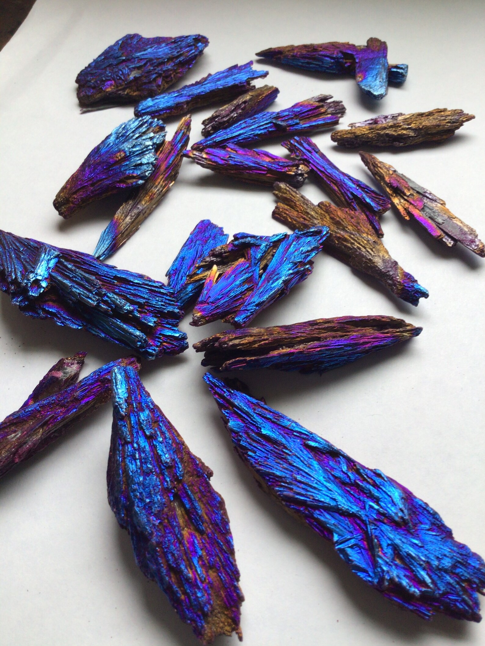 Rainbow Aura Kyanite Crystals Rainbow Kyanite Crystals Etsy