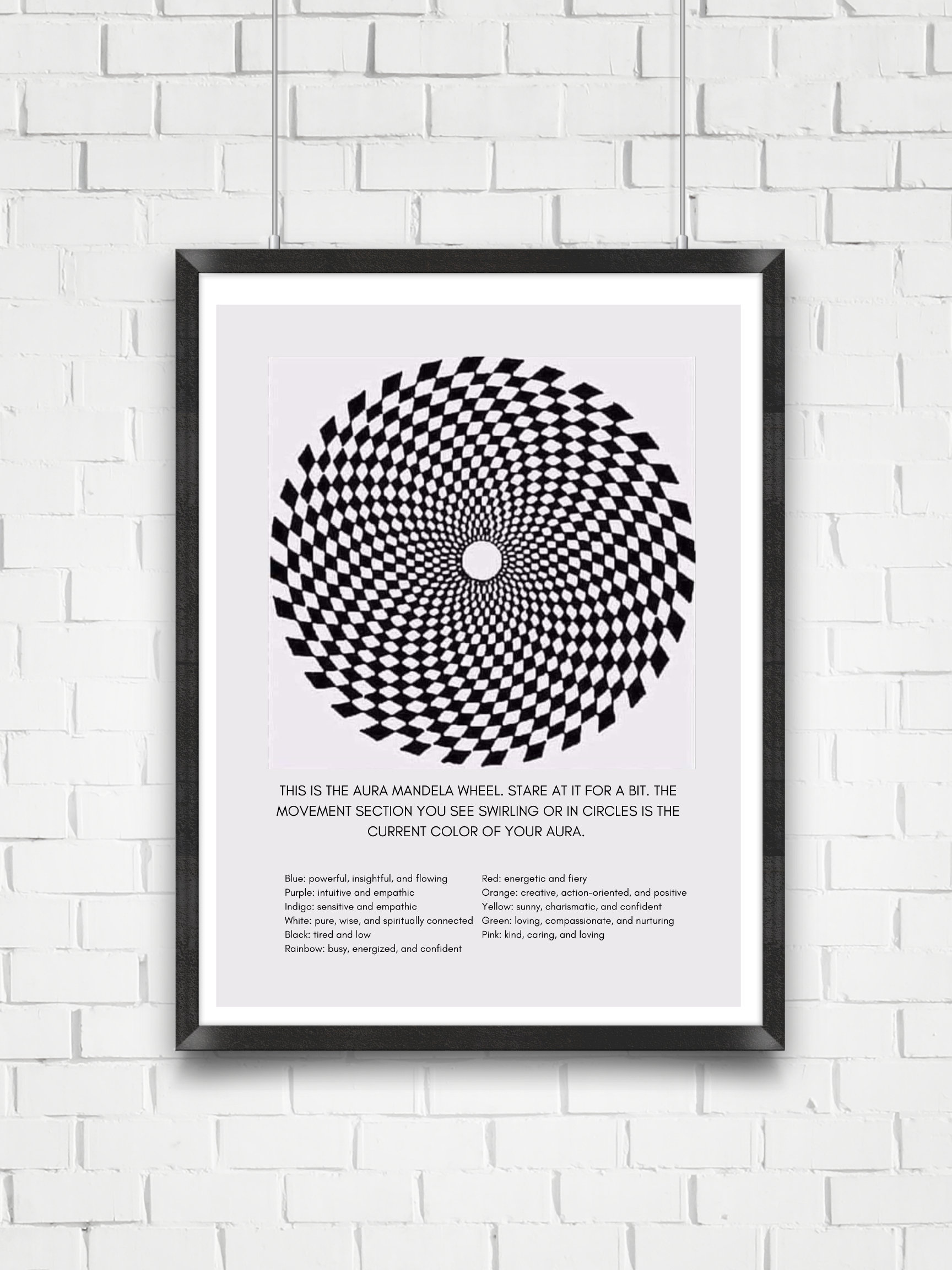 Aura Mandala Wheel Poster | Digital Download | Aura Wall Art