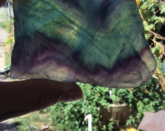 Calming Rainbow Fluorite Slabs-Rainbow all around