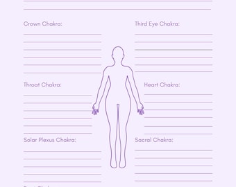 Downloadable Chakra Body Scan Journal PDF