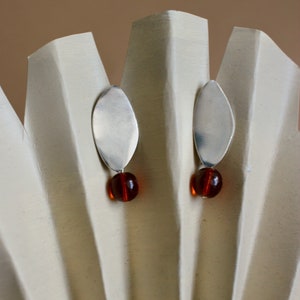 Sterling Silver Geometric Dangle Statement Earrings / Handmade Jewelry image 4