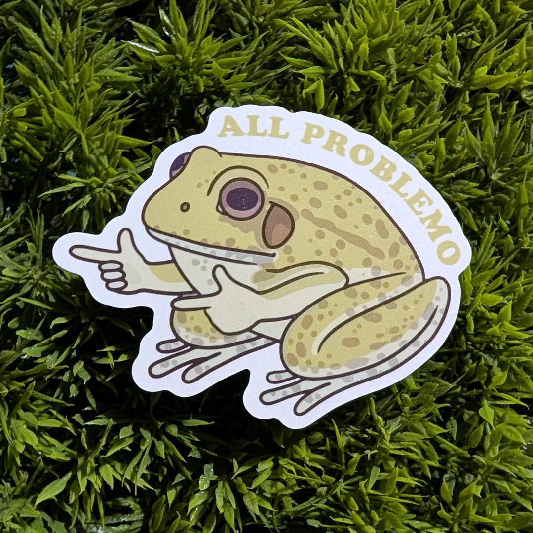 All Problemo Toad - Frog - Funny - Sticker - Decal - 2 Pack - Etsy