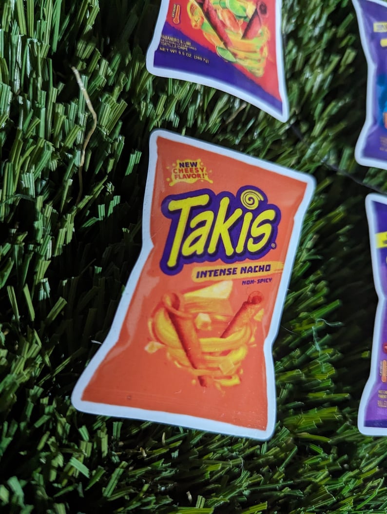 Takis Text Spicy Snacks Sticker Pack Takis - Etsy