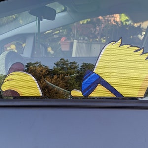 Bart Cruising - Sticker - Perforated - Decal - Funny