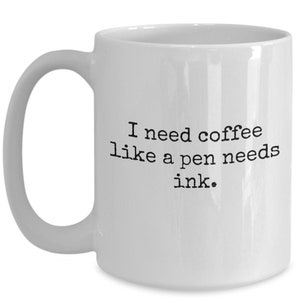 Come una penna; tazza da scrittore; tazza da caffè