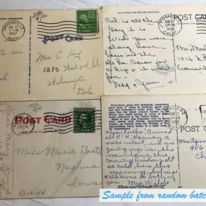 25 antique and vintage postcards random lot from the 1920s through '80s. Genuine originals, various states & U.K. afbeelding 5