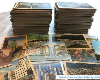 25 antique and vintage postcards - random lot from the 1920s through '80s. Genuine originals, various states & U.K.