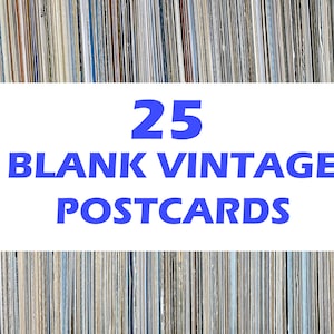 25 BLANK vintage postcards