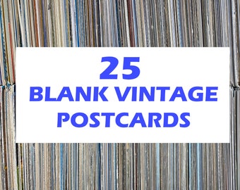 25 BLANK vintage postcards