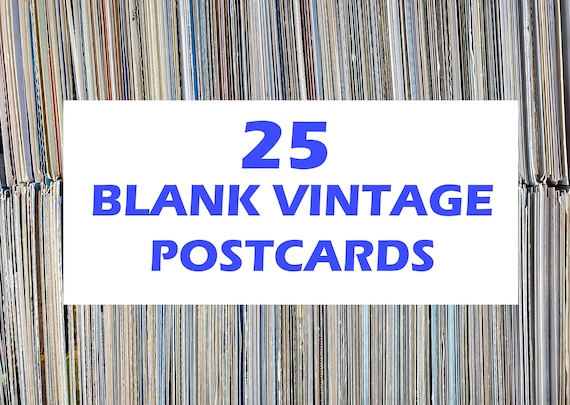 25 BLANK vintage postcards