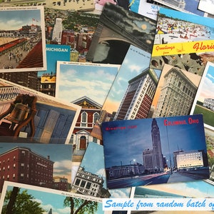 25 antique and vintage postcards random lot from the 1920s through '80s. Genuine originals, various states & U.K. image 8