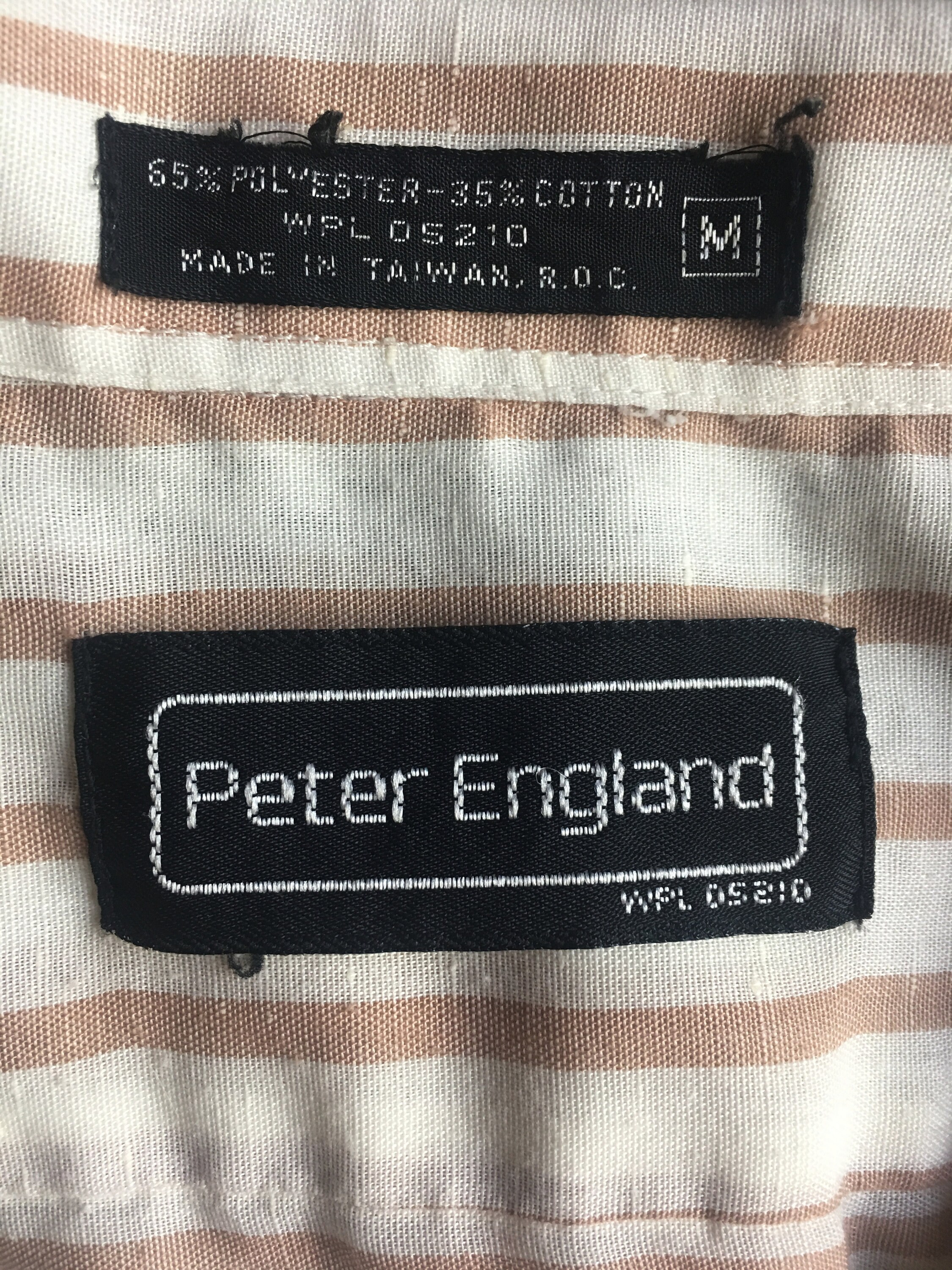Peter England ヴィンテージ Vintage 70s Peter England - Cream With Retro Light Brown and