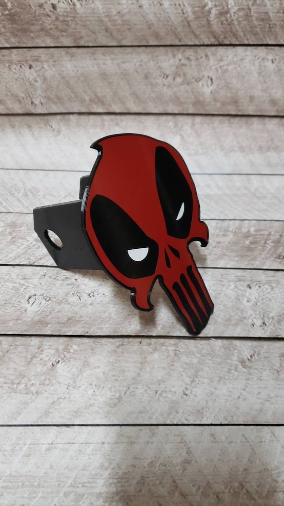 Deadpool Punisher mashup Hitch Cover