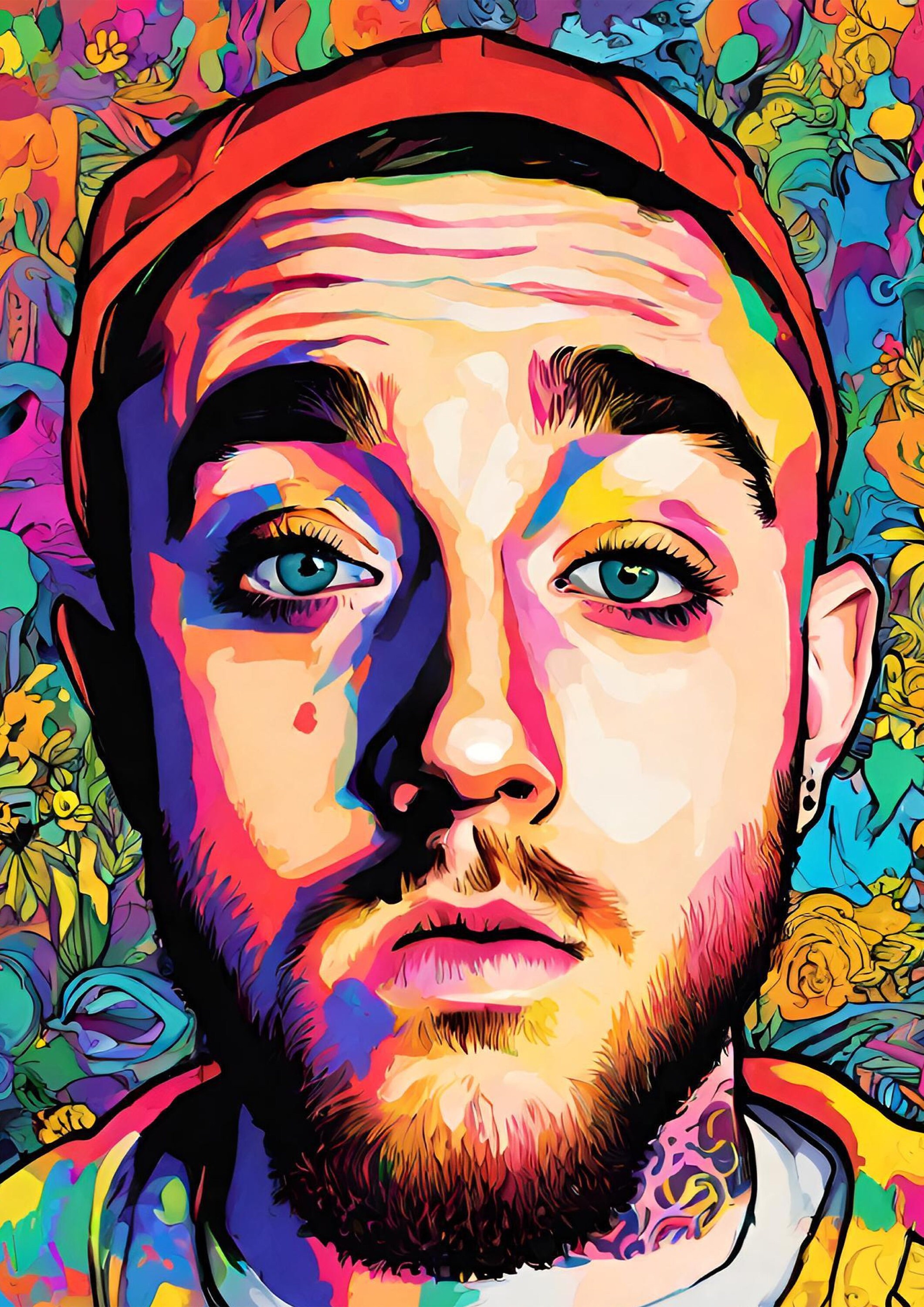 Mac Miller Colourful Poster for Digital Download Etsy