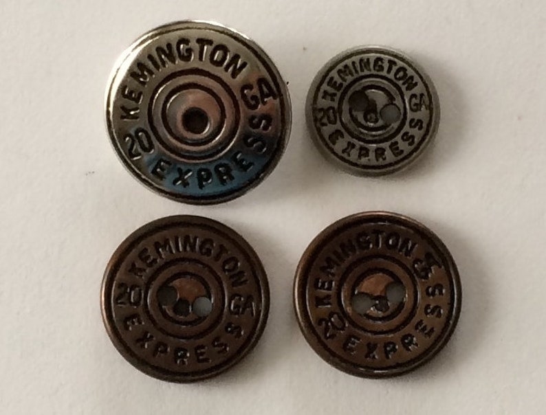 Kemington Express 20 GA Buttons Vintage Metal Buttons Four | Etsy