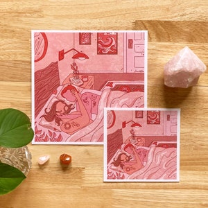 Toque físico, Lenguajes de amor queer, pareja lgbtq, arte gay, decoración lgbtq, ilustración impresión artística