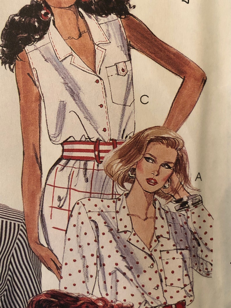 Misses Vintage Blouse Sewing Pattern Mccall's 3681 Sizes Etsy