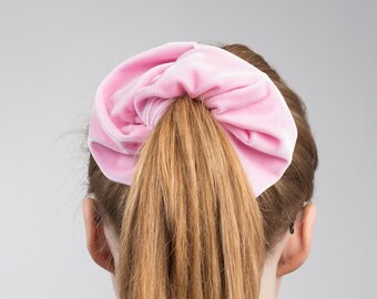 Pink Velvet ChouChous Hair Scrunchie 6 Sizes Velvet Scrunchies Pink Velvet Hair Scrunchie 6 Month Warranty