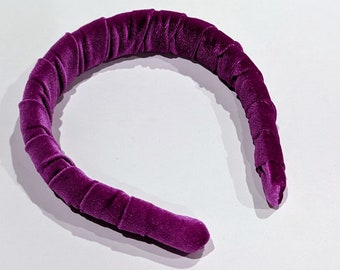 Orchid Velvet Headband | Headbands for Women | Padded Headband | Made in the USA | Purple Velvet Headband