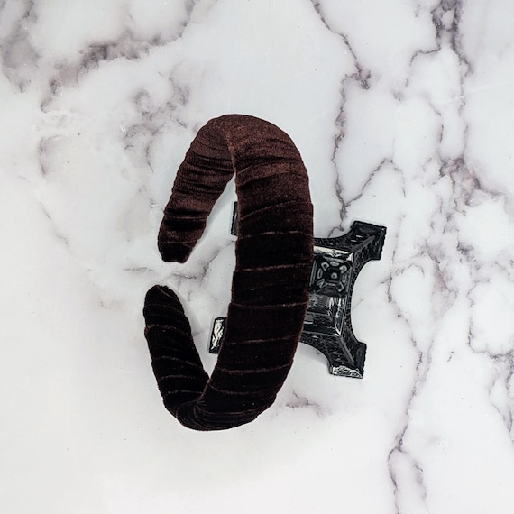 Chocolate Brown Velvet Headband - Padded Headband - Headbands for Women - Made in the USA - 6 Month Warranty