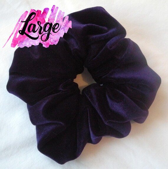 Purple Velvet Chouchous Hair Scrunchie 6 Sizes Etsy