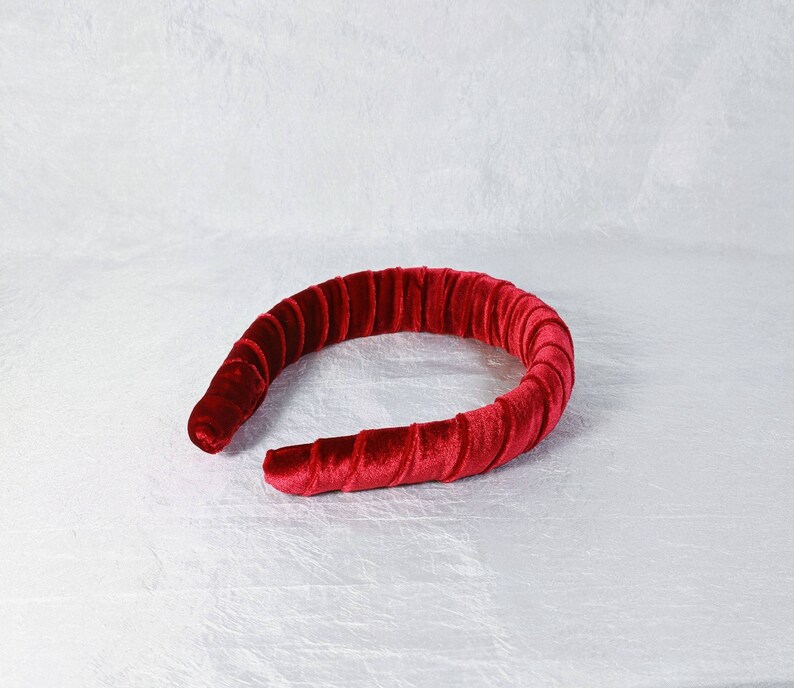Red Velvet Headband Headbands for Women Padded Headband Etsy