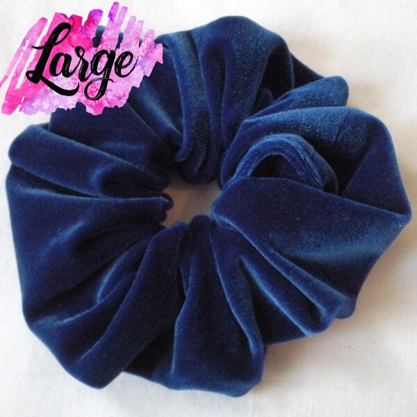 Royal Blue Velvet Scrunchies - Hair Scrunchies - 6 Sizes - Velvet Scrunchies - Royals Scrunchie  -6 Month Warranty