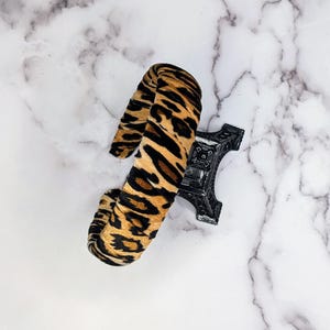 Leopard Velvet Headband - Padded Headband - Headbands for Women - Animal Print- Made in the USA - 6 Month Warranty