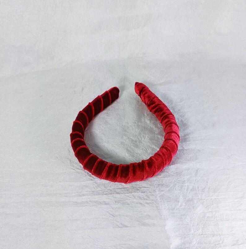 Red Velvet Headband Headbands for Women Padded Headband Etsy