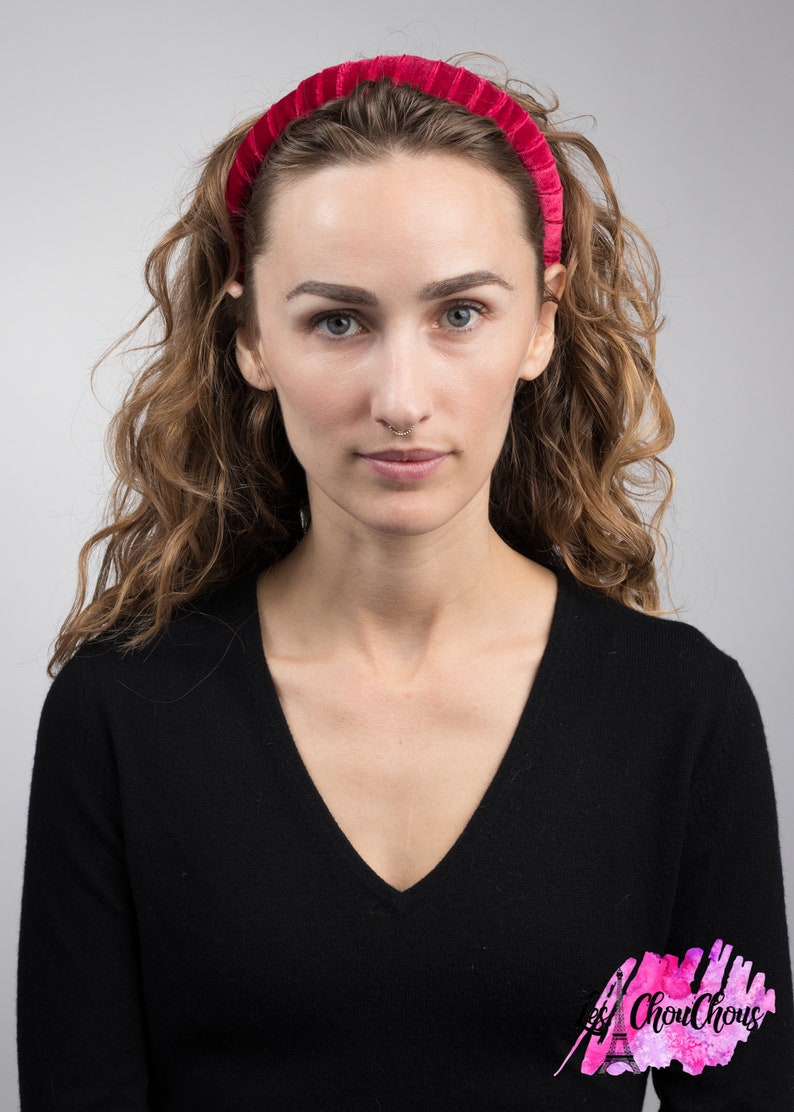 Navy Blue Velvet Headband Headbands for Womenpadded Etsy