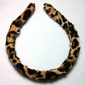 Leopard Velvet Headband Padded Headband Headbands for Women Animal Print Made in the USA 6 Month Warranty image 4