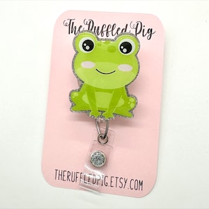 Funny Badge Reel, Don't Croak, RN ID Holder, Retractable Acrylic