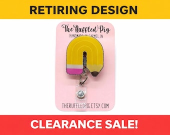 school principal badge reel retractable cute pencil badge holder for work, secret Santa gifts for coworkers, Christmas gifts for teachers