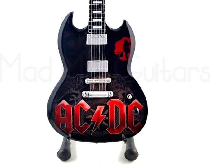 AC/DC Miniature Guitar Stand Included Rock N Roll Collectable - Etsy
