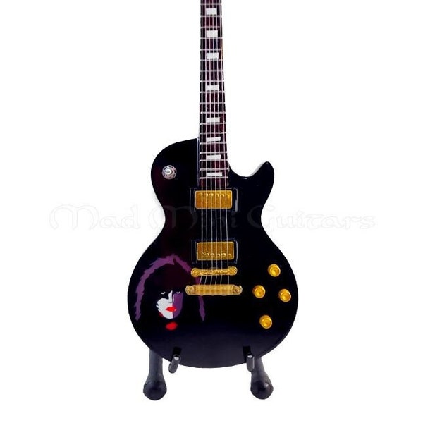 PAUL STANLEY Mini Guitar with Stand - Kiss Collectible
