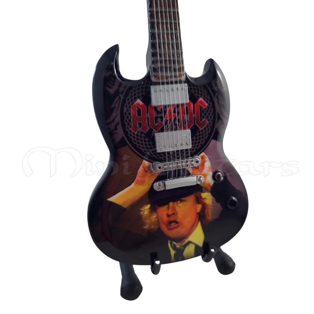 AC/DC Miniature Guitar | Stand Included | Rock N Roll Collectable - Etsy