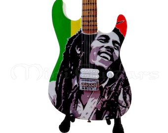 Guitarra miniatura BOB MARLEY con soporte