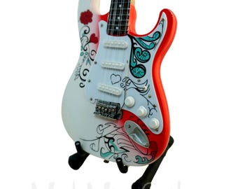 JIMI HENDRIX Miniature Guitar | stand included | Monterey pop Festival