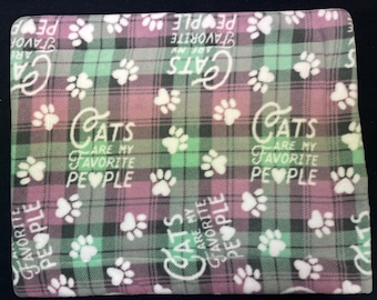 Tapis pour chat en polaire auto-chauffant - Les chats sont mes gens préférés