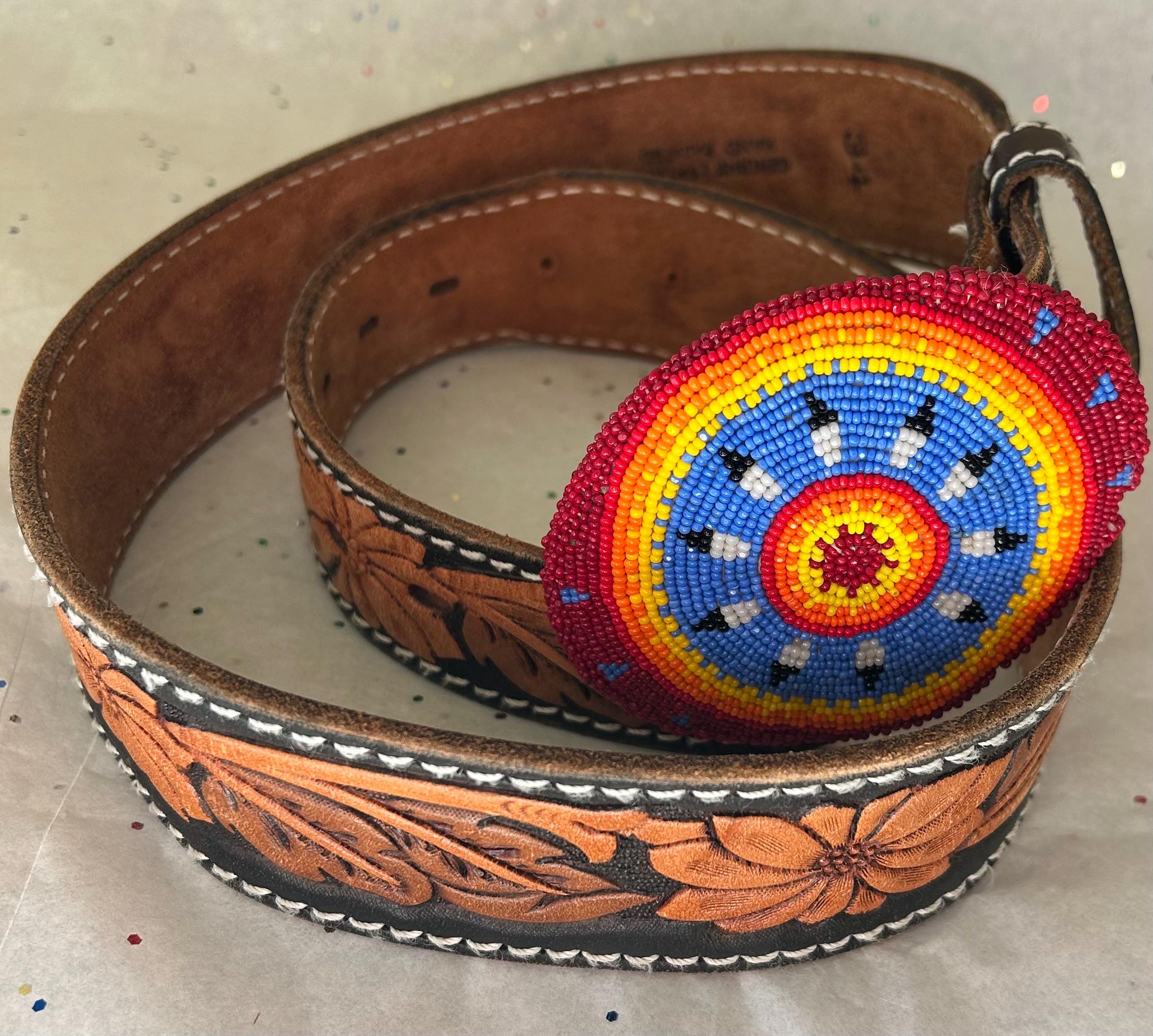 Native Beaded Belt - Etsy