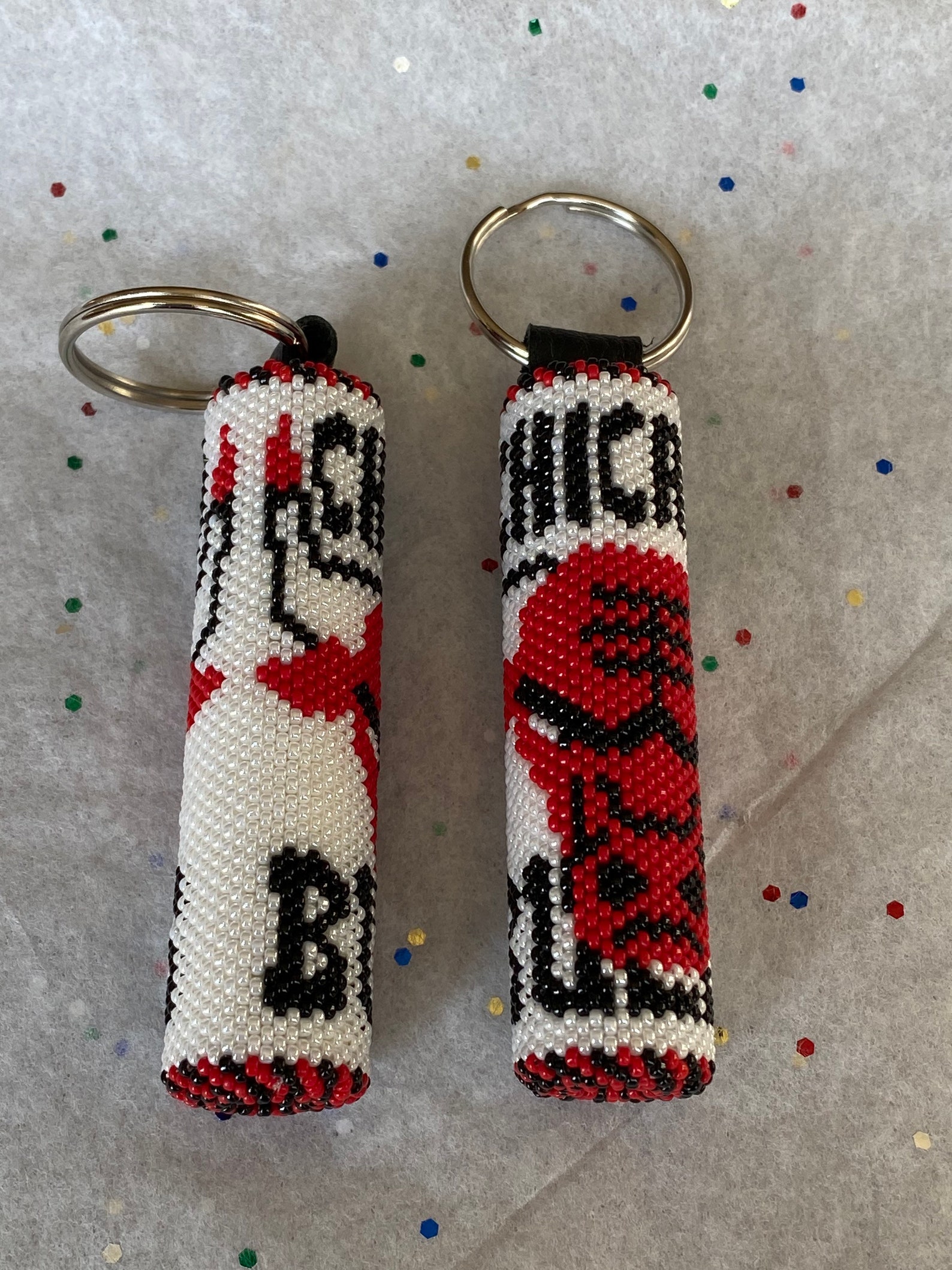 Specialty Designer Hand Beaded Chicago Bulls Keychain Etsy