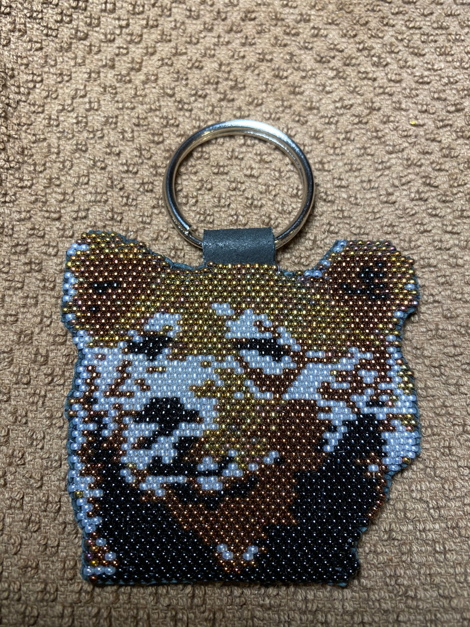 Hand Beaded Bear Keychain. 2.5 Inch Unique Bear Keychain. Etsy
