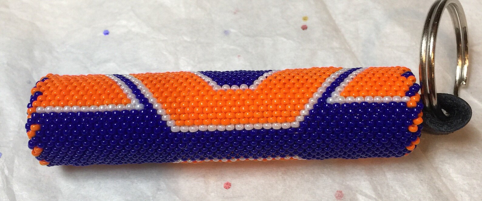 Handmade Chicago Bears Beaded Keychain. NFL Specialty Chicago Etsy UK