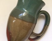 Beautiful Unique Double Handle Pottery Jug Signed Handcrafted Pottery