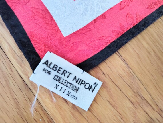Vintage Albert Nipon Polka Dot Red and White 31" … - image 6