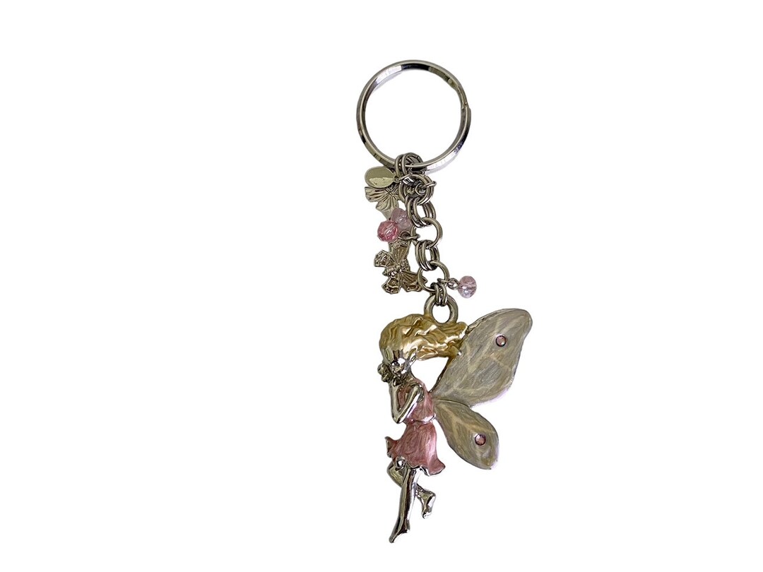 Kirks Folly Silver Plated Enamel Butterfly Fairy & Charms Vintage Key ...