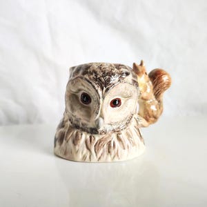 1987 John Beswick Beatrix Potter Old Mr. Brown Owl Pitcher Vase | Vintage English Pottery