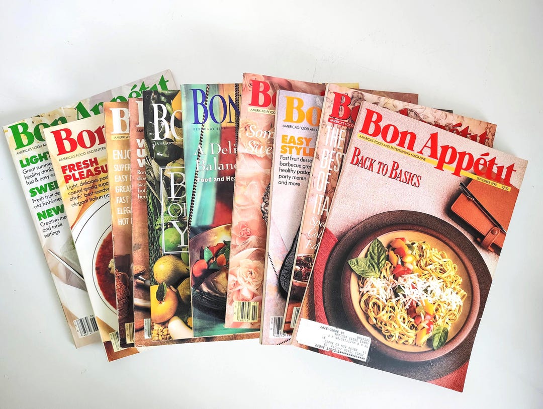 Vintage Bon Appétit Magazines, Pick Your Favorite Pair, 1980s 1990s ...