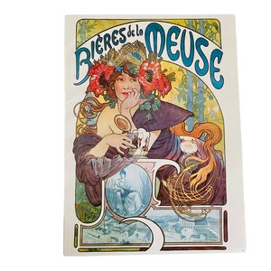Alphonse Mucha 1977 Reimpresión Bieres de la Meuse Cartel